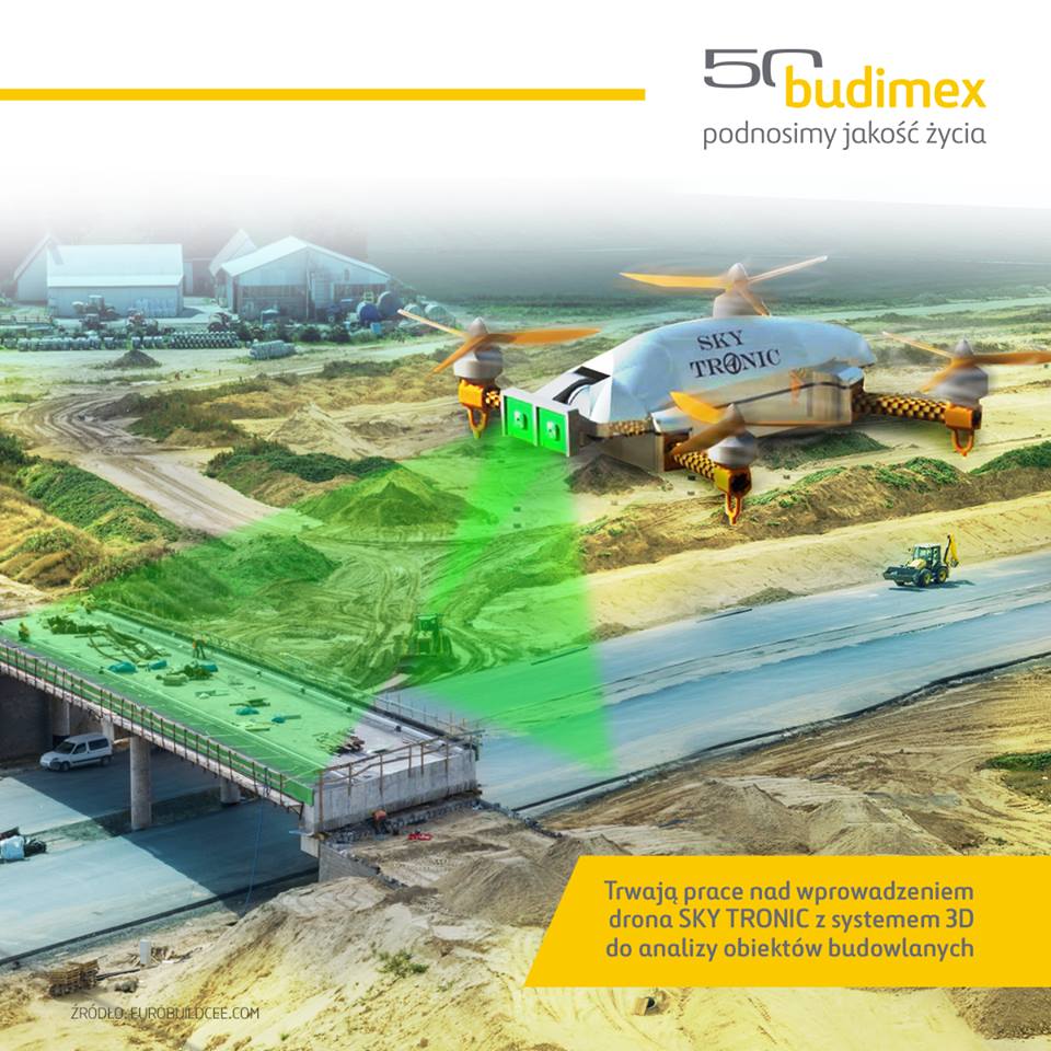 Trwają prace nad wprowadzeniem drona Sky Tronic do analizy 3D obiektów budowlanych Budimex